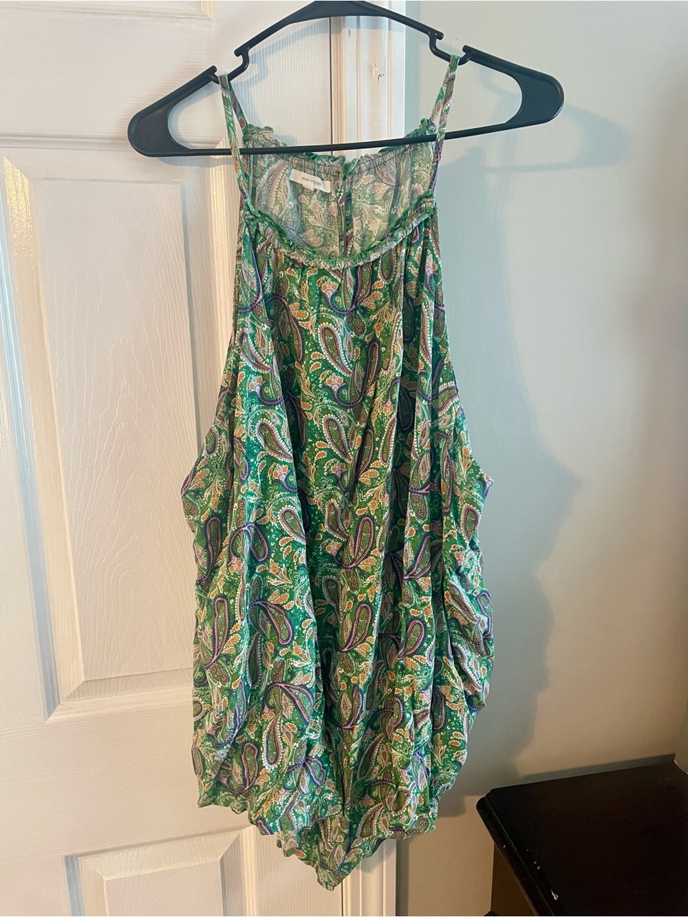 Maurices Green Paisley Spaghetti Strap Tank
